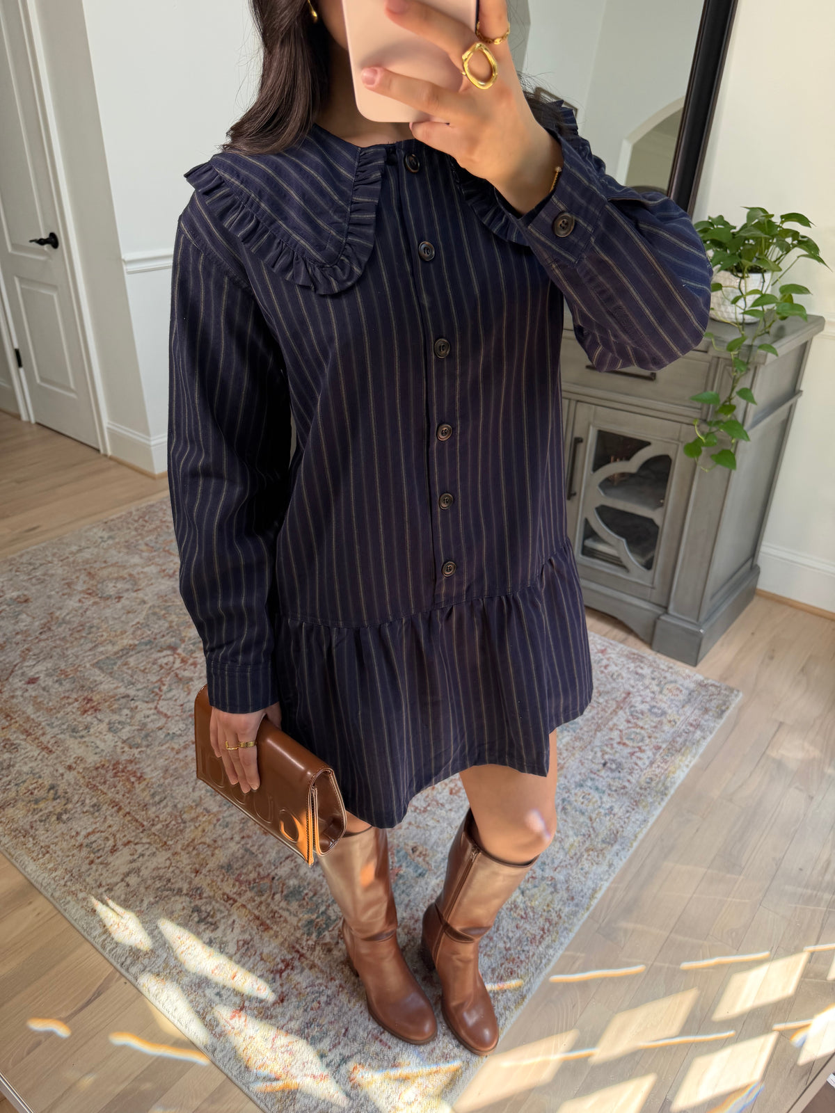 Forest Ember Collared Dress