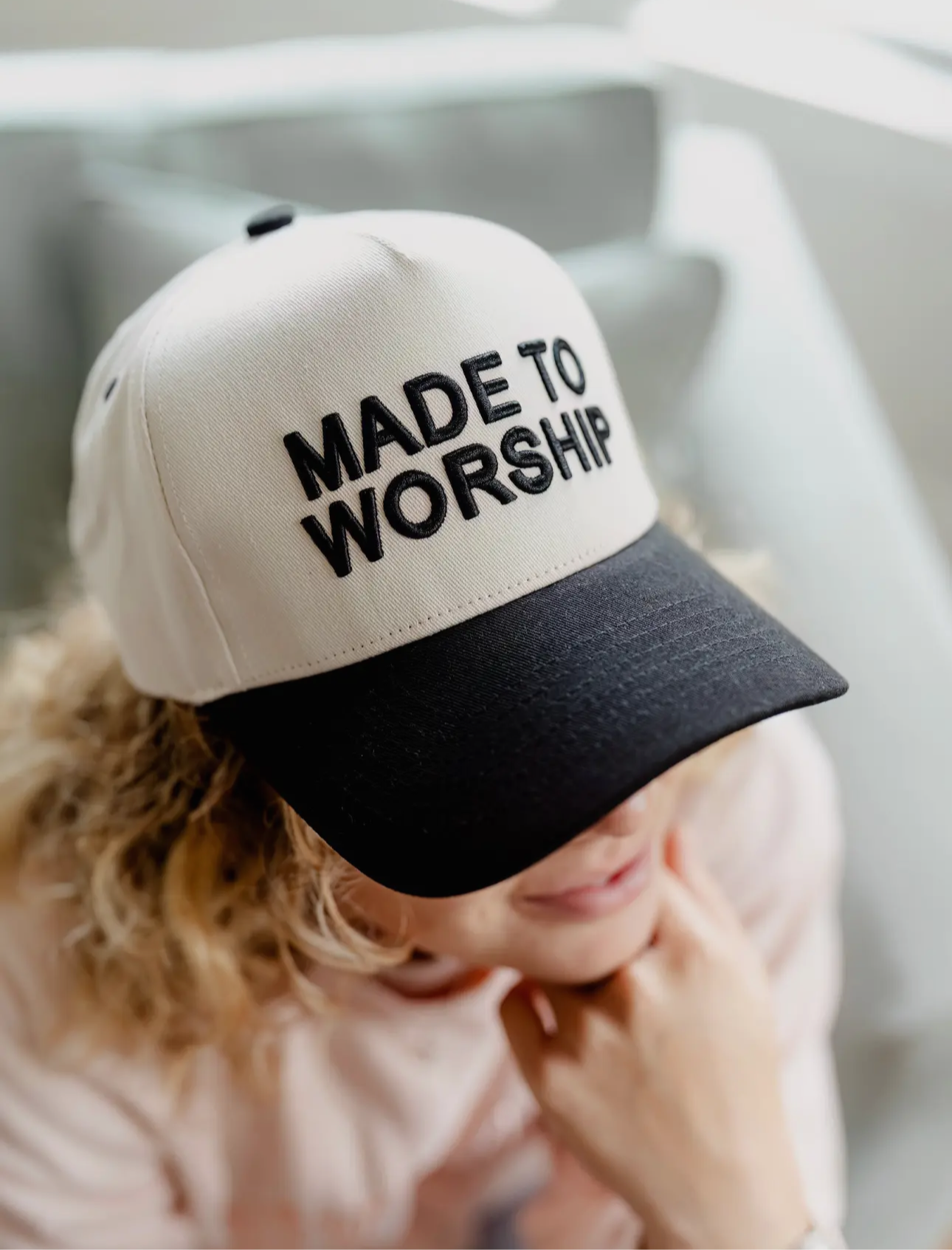 ‘MADE TO WORSHIP’ Embroidered Trucker Hat