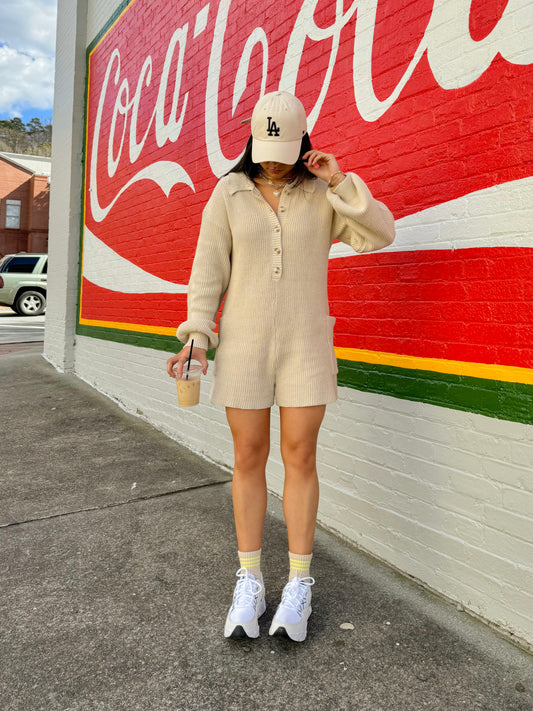 Latte Knit Romper