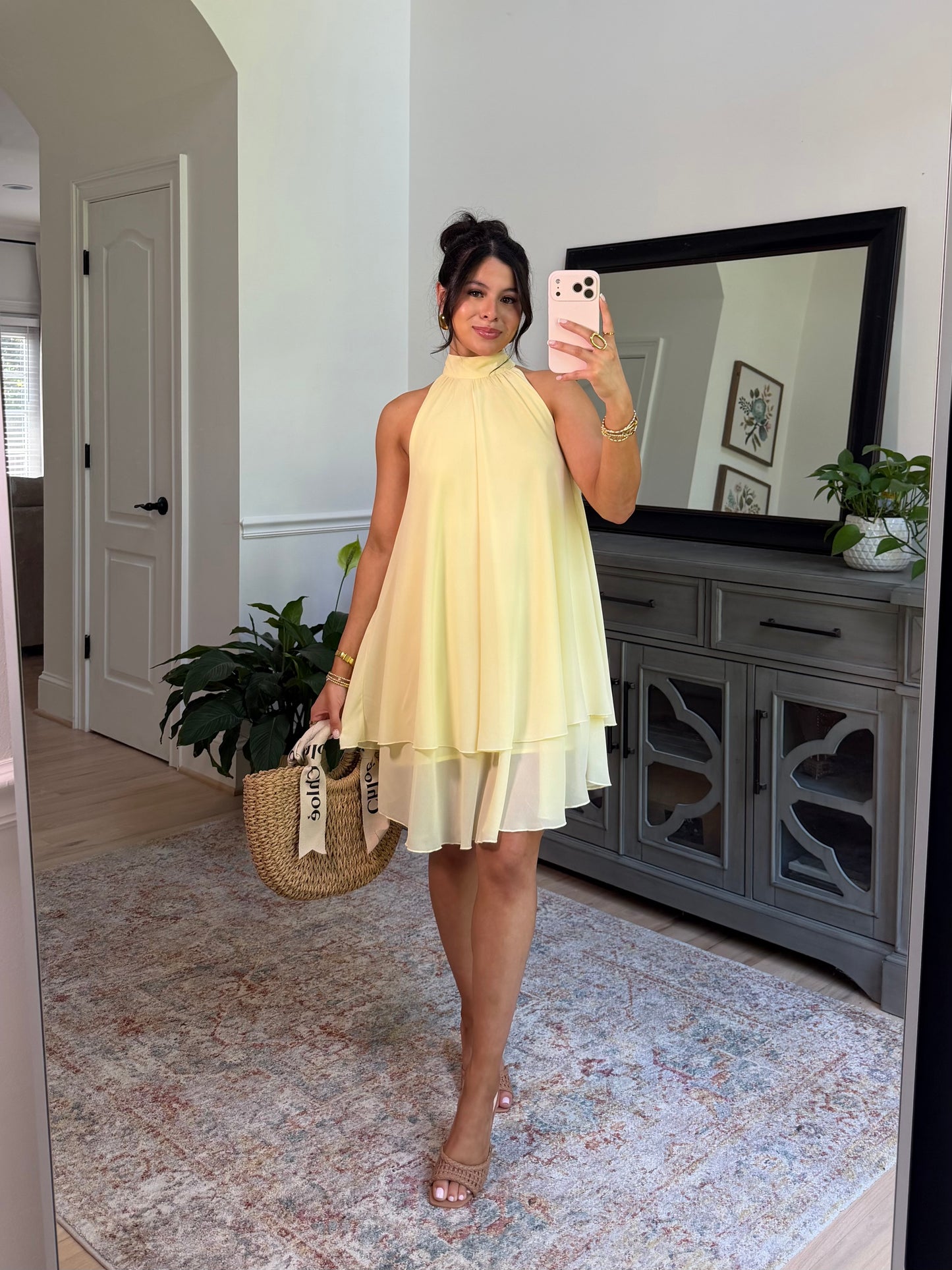 Sunshine Halter Flowy Dress