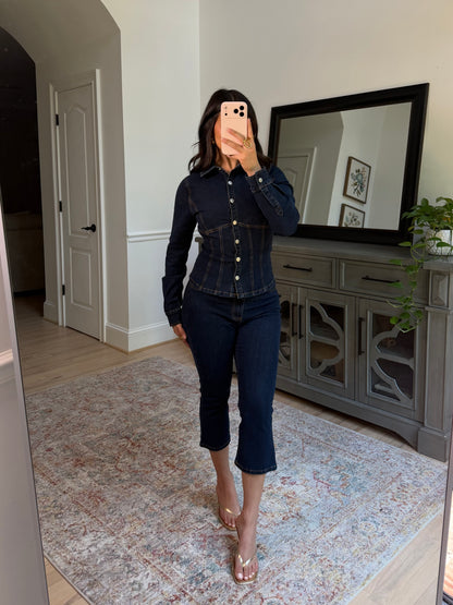 Brooklyn Denim Button-Up Top