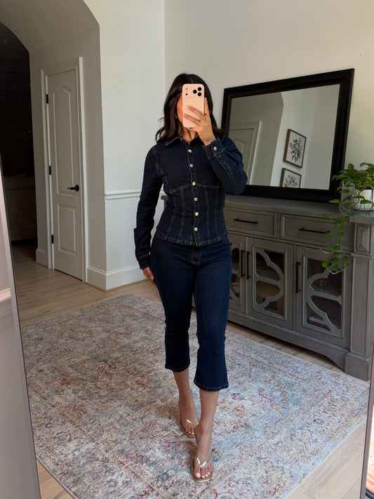 Brooklyn Denim Button-Up Top