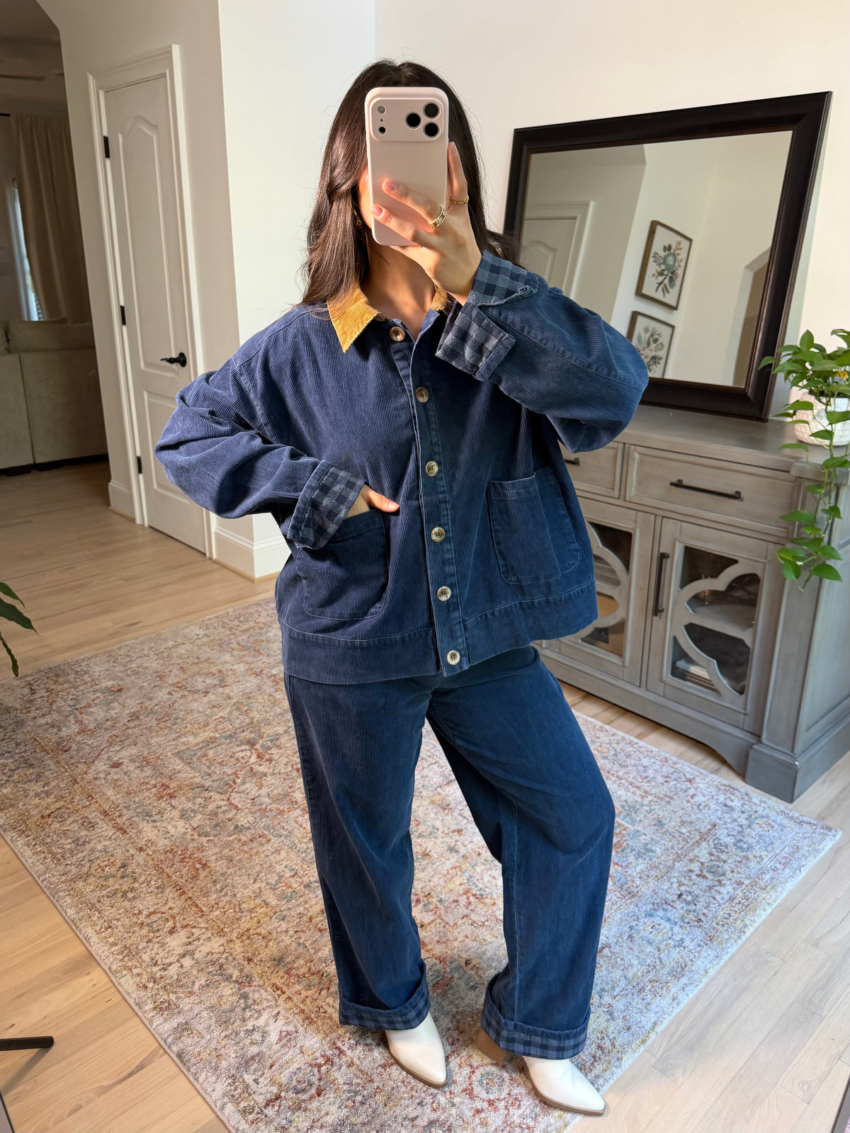 Bailey Corduroy Blue Plaid Jacket