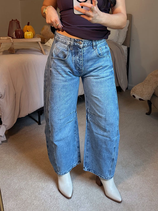 Denim Barrel Jeans