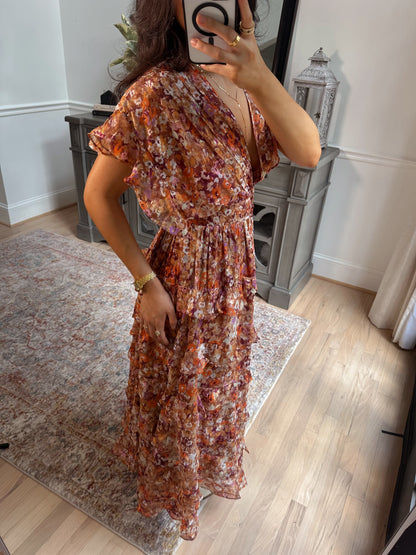 Marigold Ruffles Maxi Dress