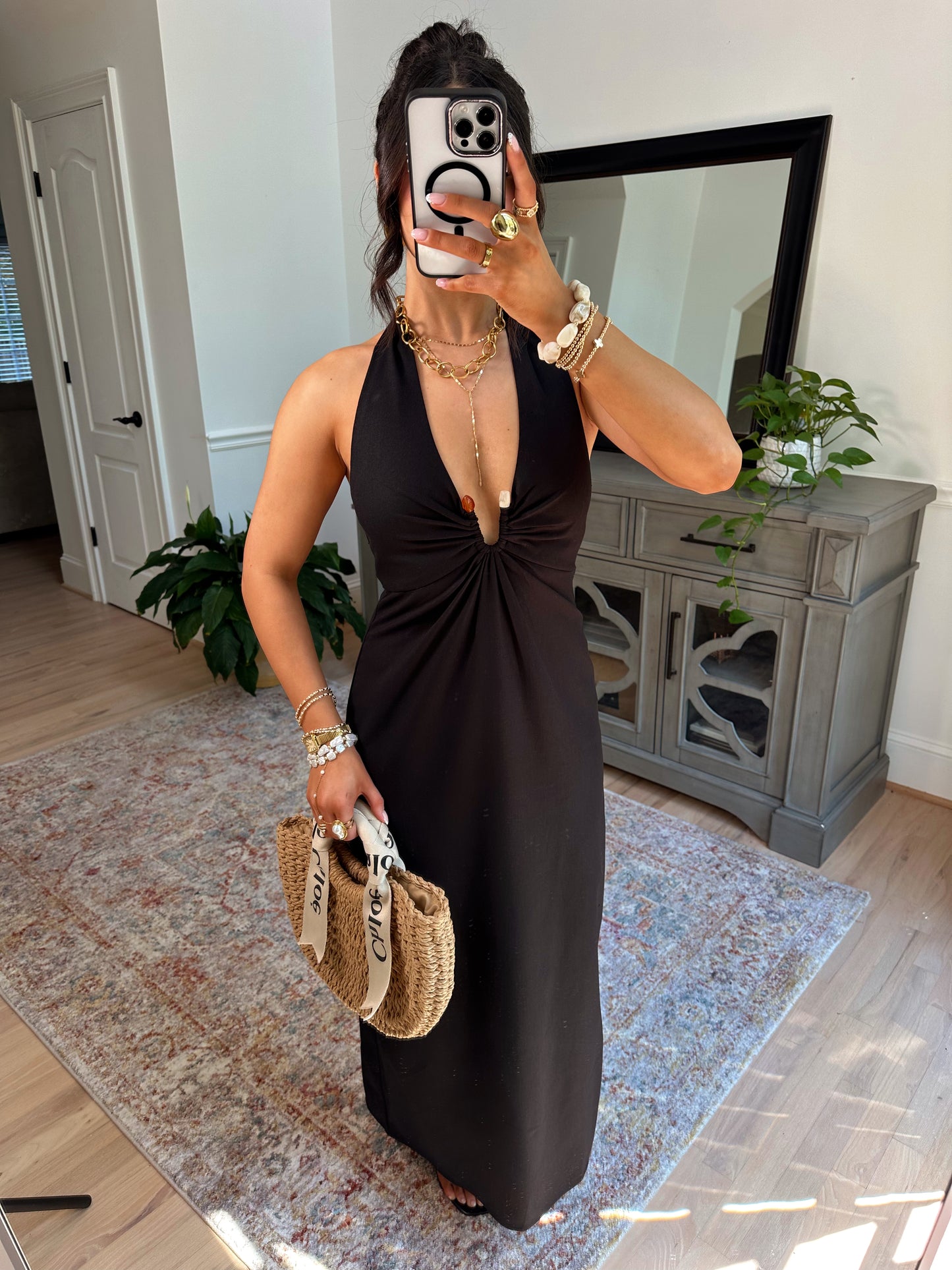 Island Muse Beaded Halter Dress