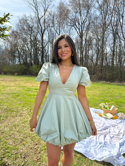 Sage Bubble Dress