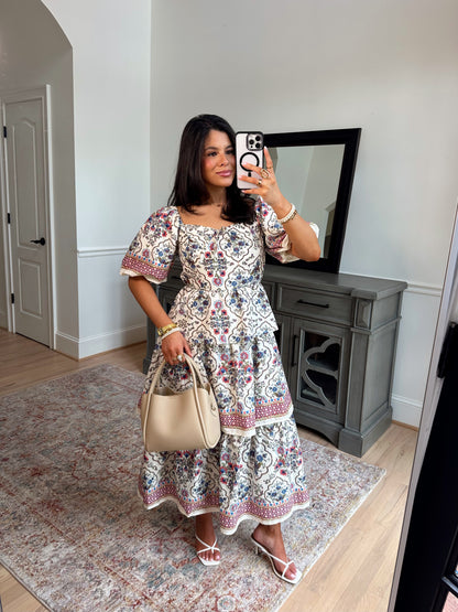 Camille Vintage Midi Dress