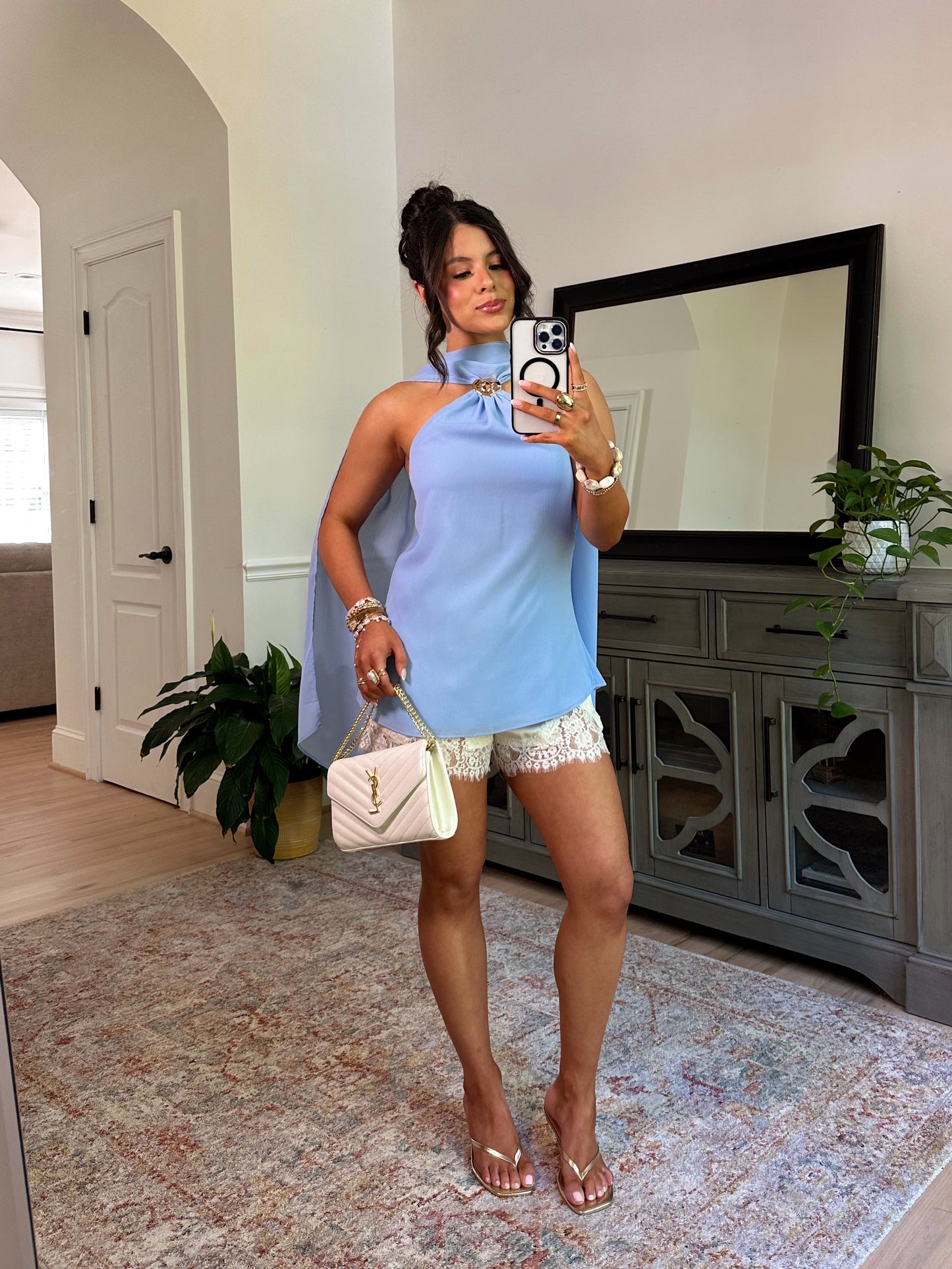 Golden Tide Drape Top