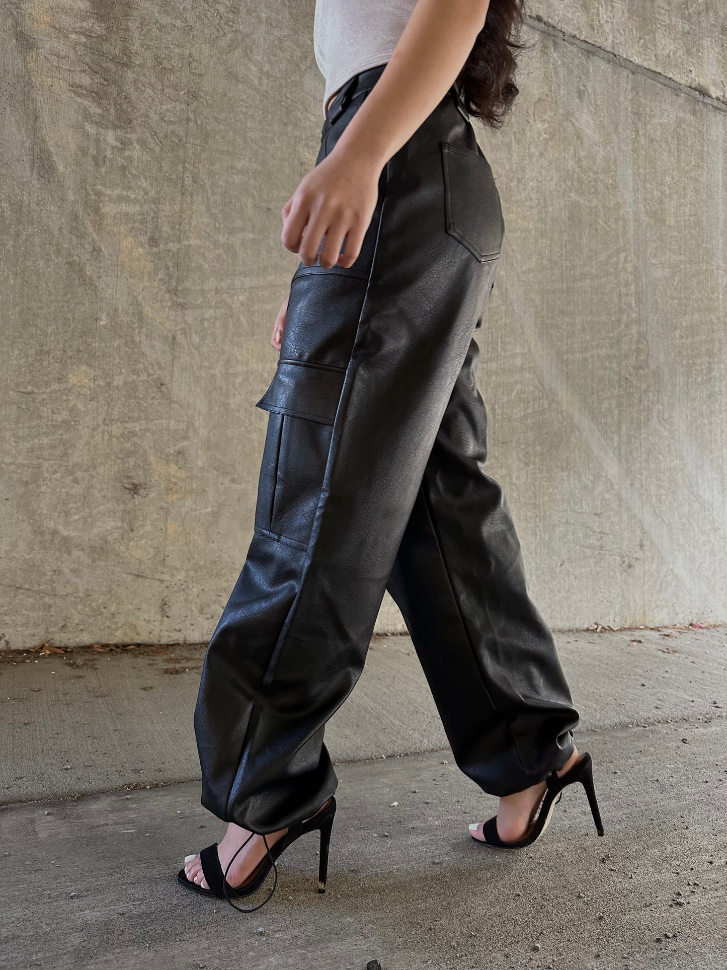 Signature Leather Cargo Pants