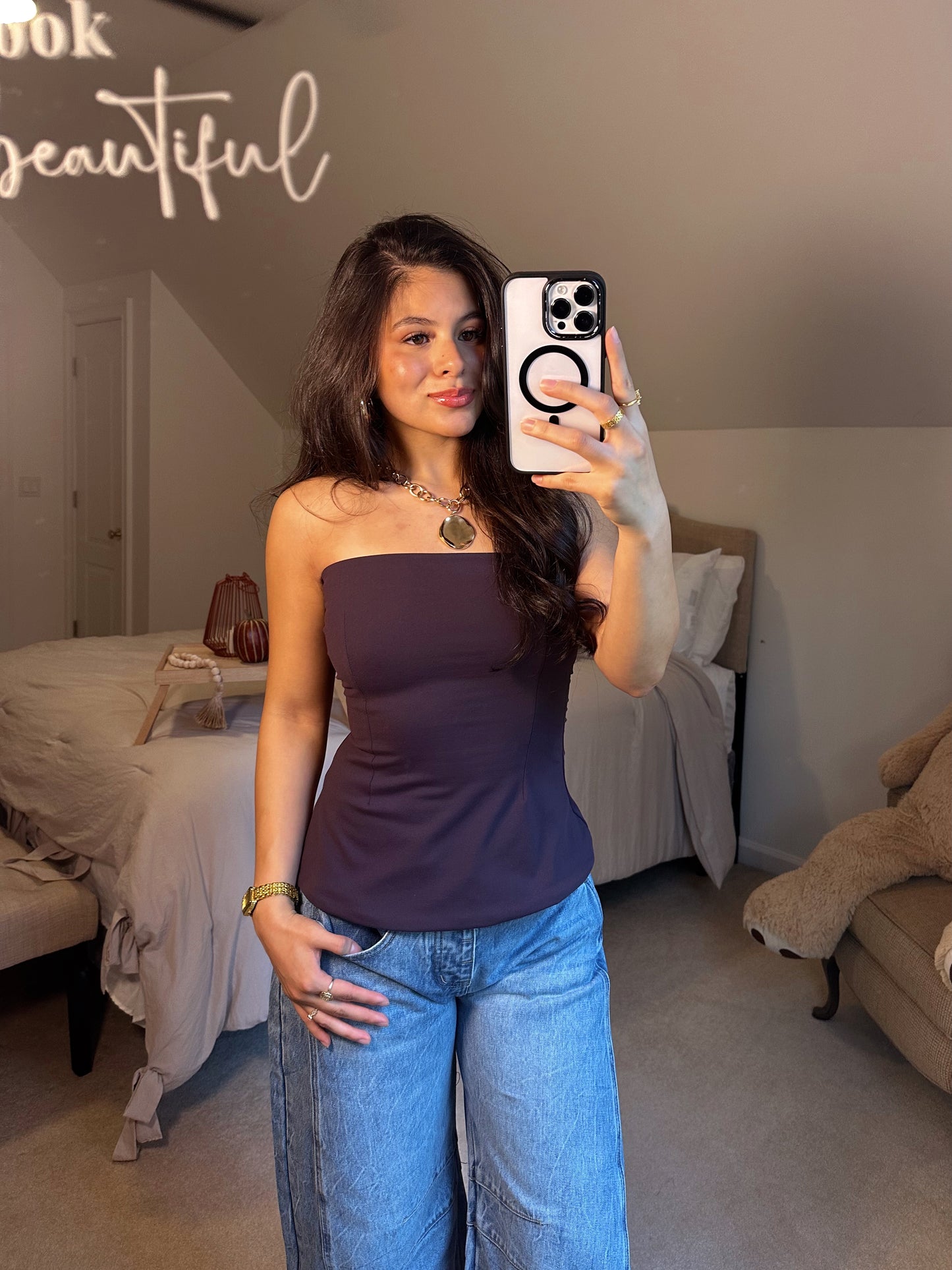 Luxe Plum Tube Top