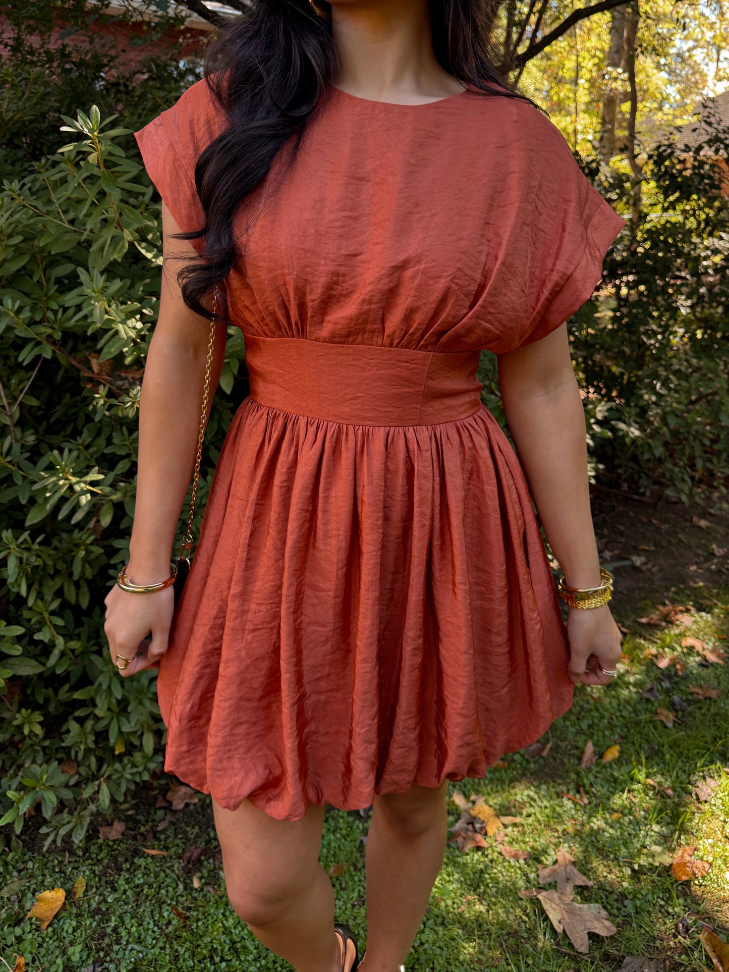 Pumpkin Spice Bubble Dress