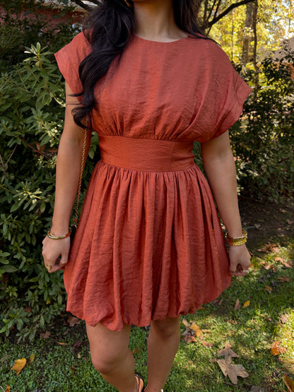 Pumpkin Spice Bubble Dress