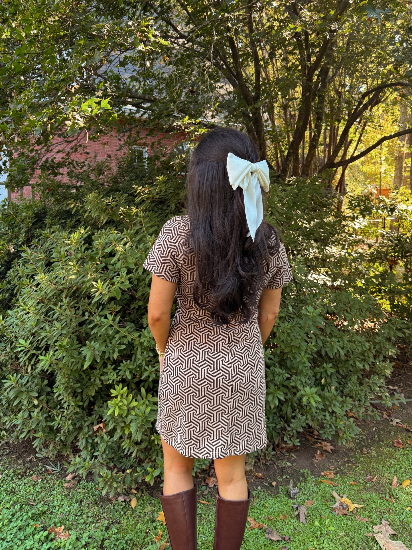 Hazelnut Geometric Dress