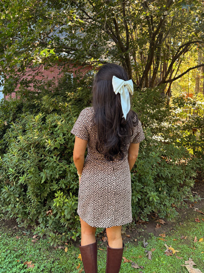 Hazelnut Geometric Dress