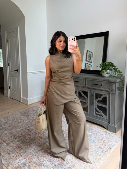 The Chestnut Mocha Top & Pant Set