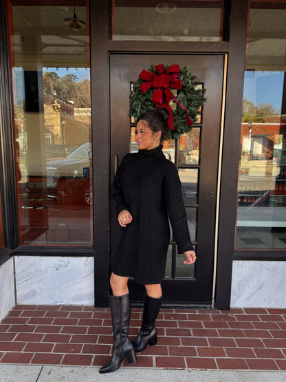 The Fifth Avenue Black Knit Dress