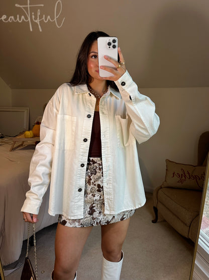 Cream Button-Up Jacket