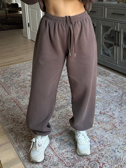 Brown Oversized Sweatpants
