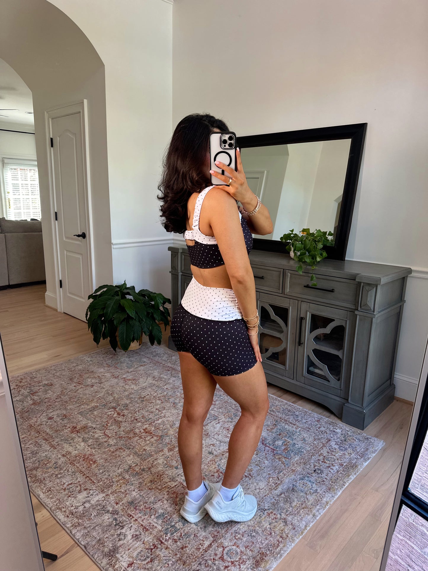 Polka Dot Active Sports Bra
