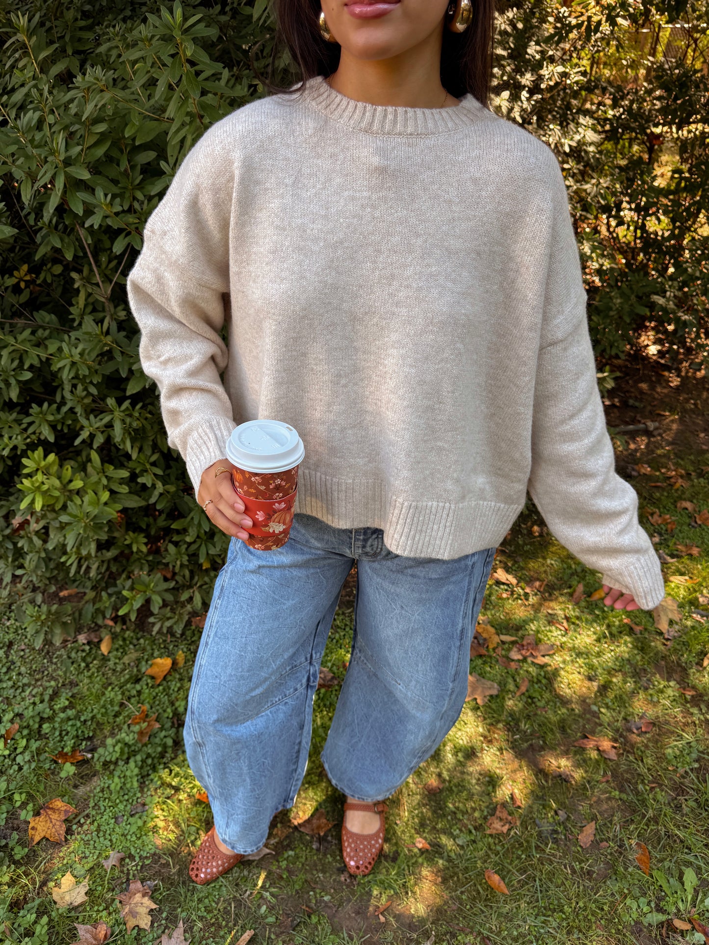 Crisp Evenings Bow Sweater