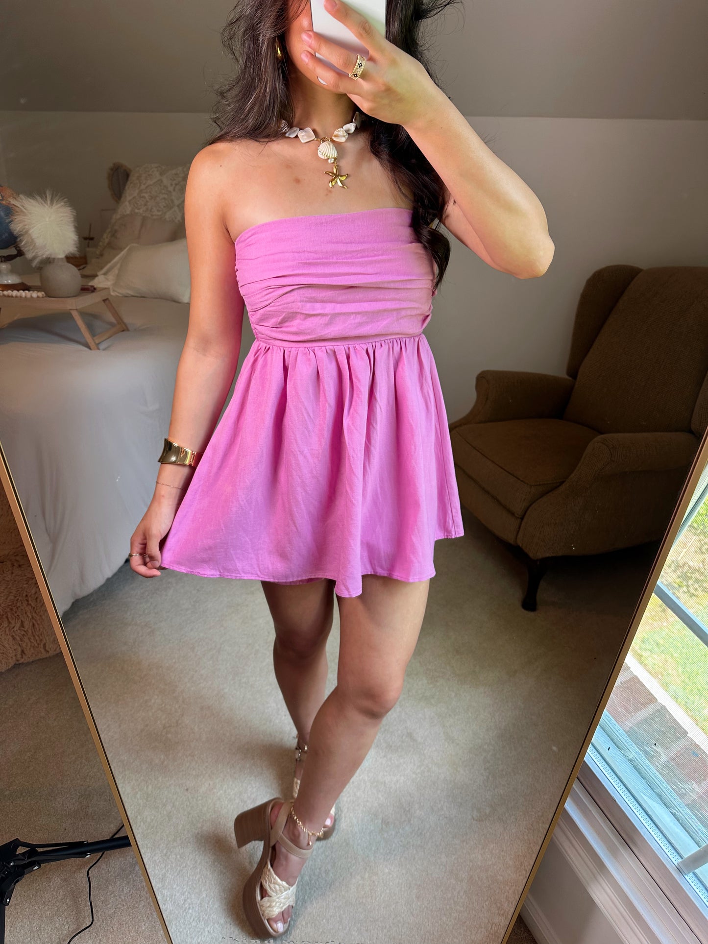 Pink Tube Romper