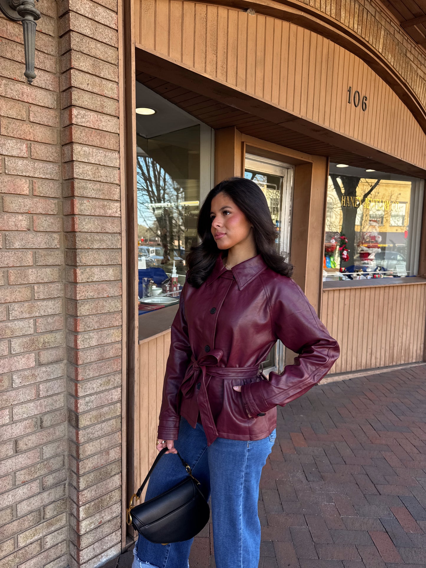 The Verona Burgundy Trench Coat