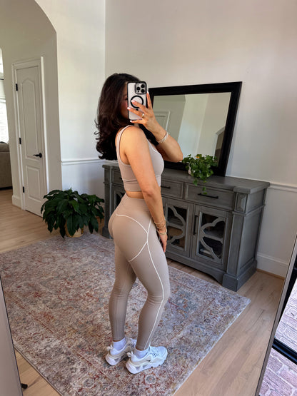 Smokey Taupe Contour Leggings
