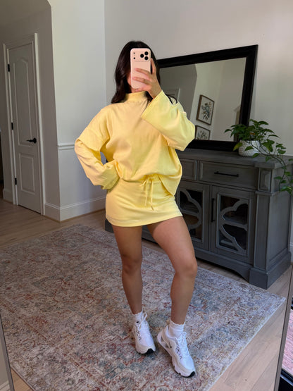 Maple Yellow Mockneck & Skort Set