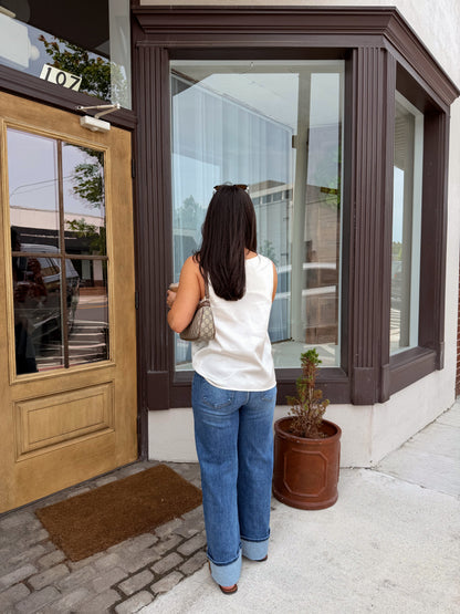 Signature Straight Leg Cuff Jeans