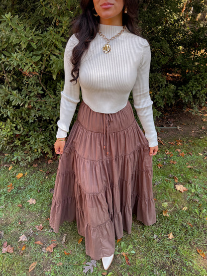 Picture Perfect Mocha Skirt