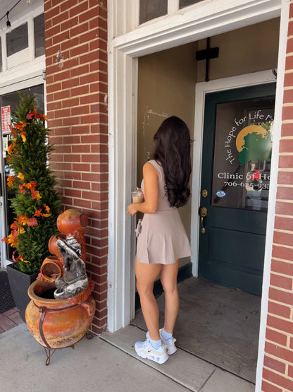 Taupe Wrap Active Romper