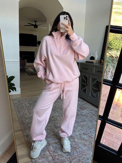 Baby Pink Sweater & Jogger Pants Set