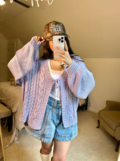 Soft Lavender Spring Cardigan