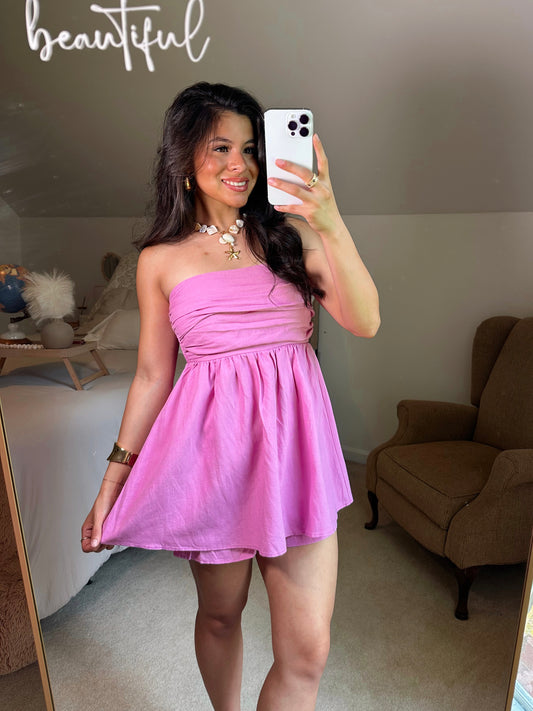 Pink Tube Romper