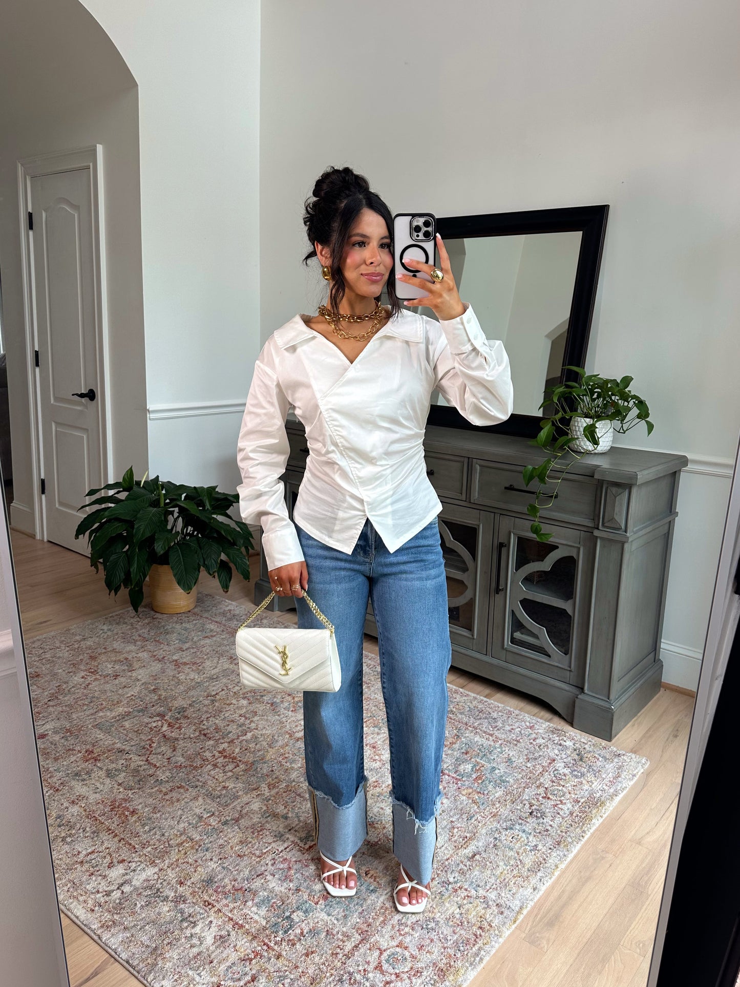 City Girl Structured White Top