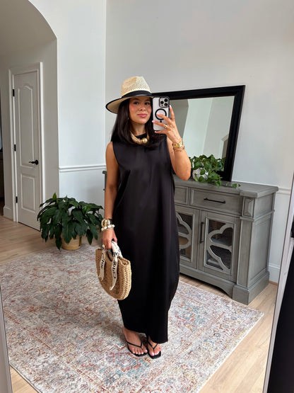 Midnight in Monaco Silk Dress