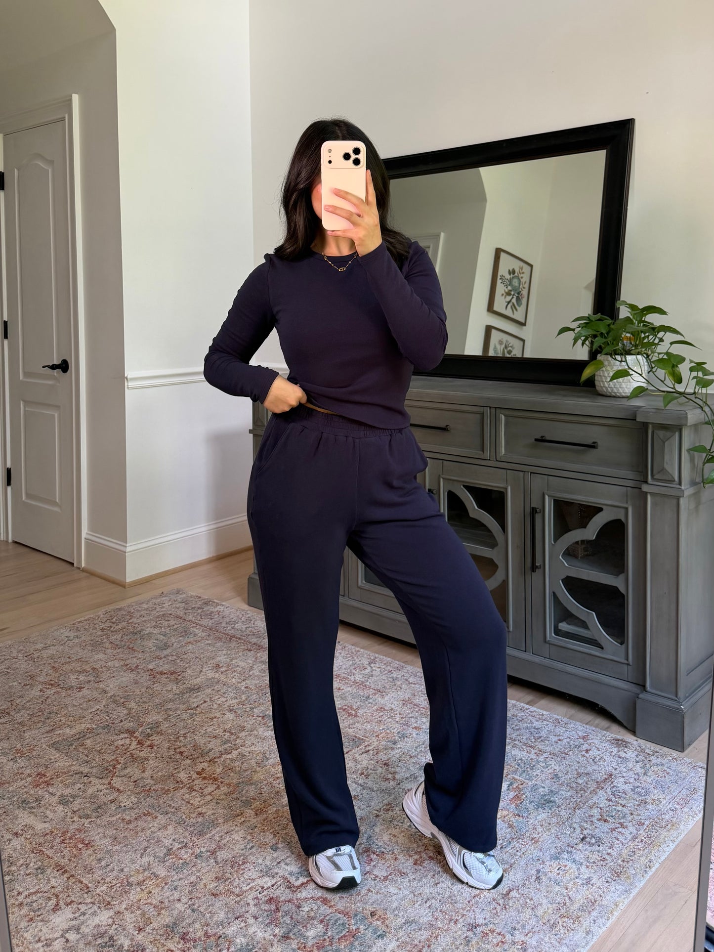 Remi Navy Top & Pants Set