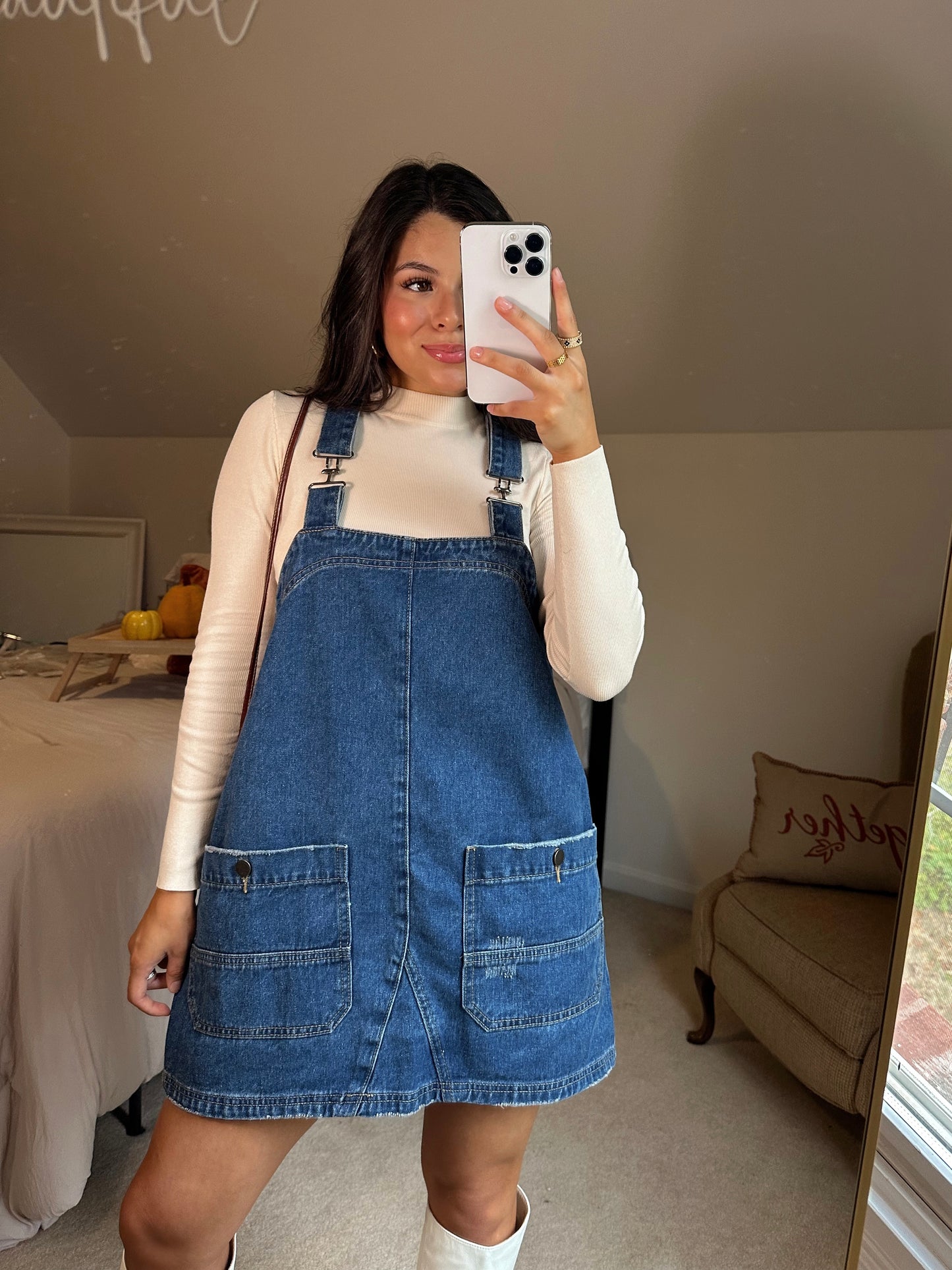 Denim Overall Dress