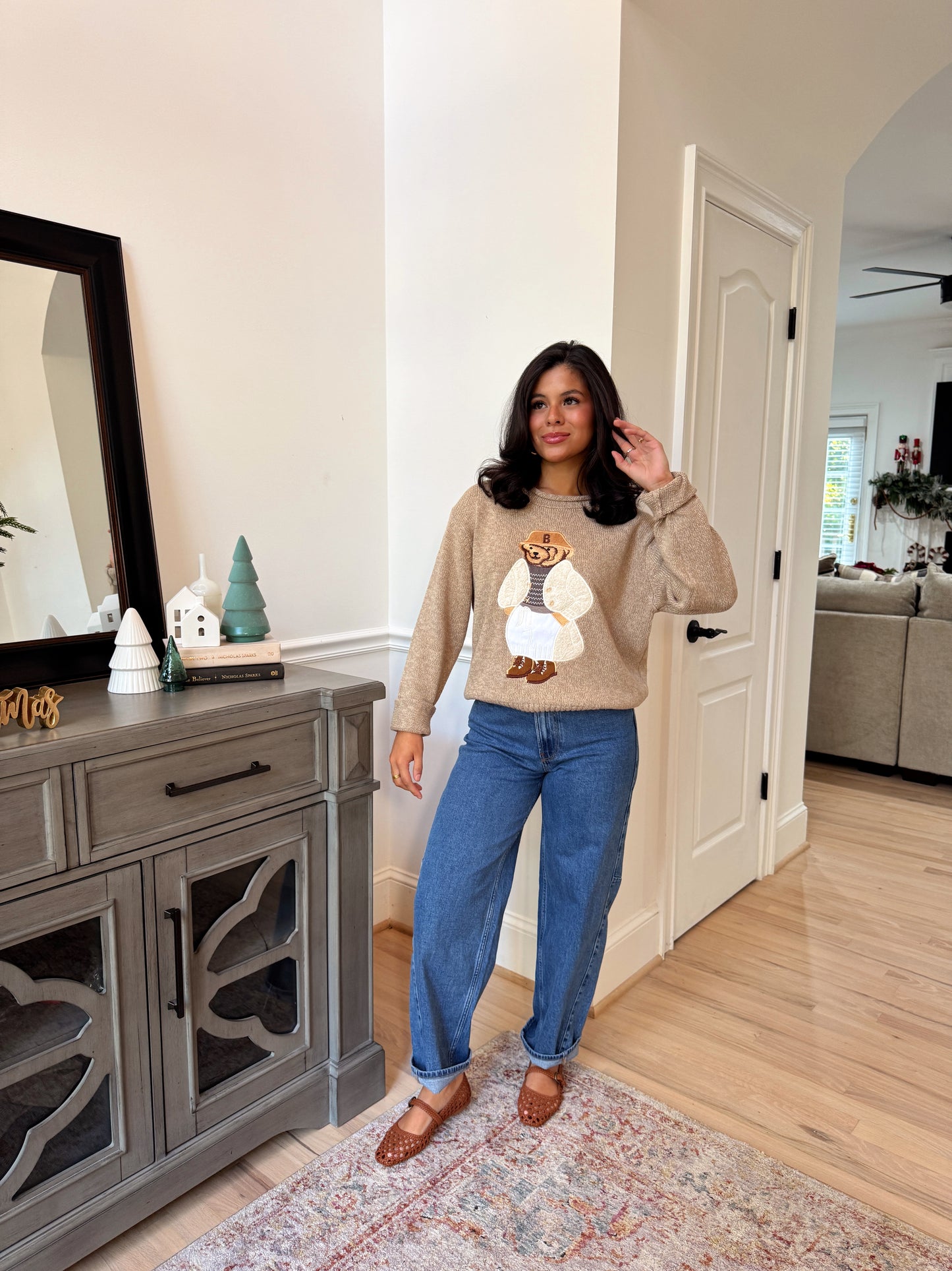 Teddy Embroidered Cotton Sweater