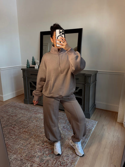 Stone Quarter Zip & Jogger Set