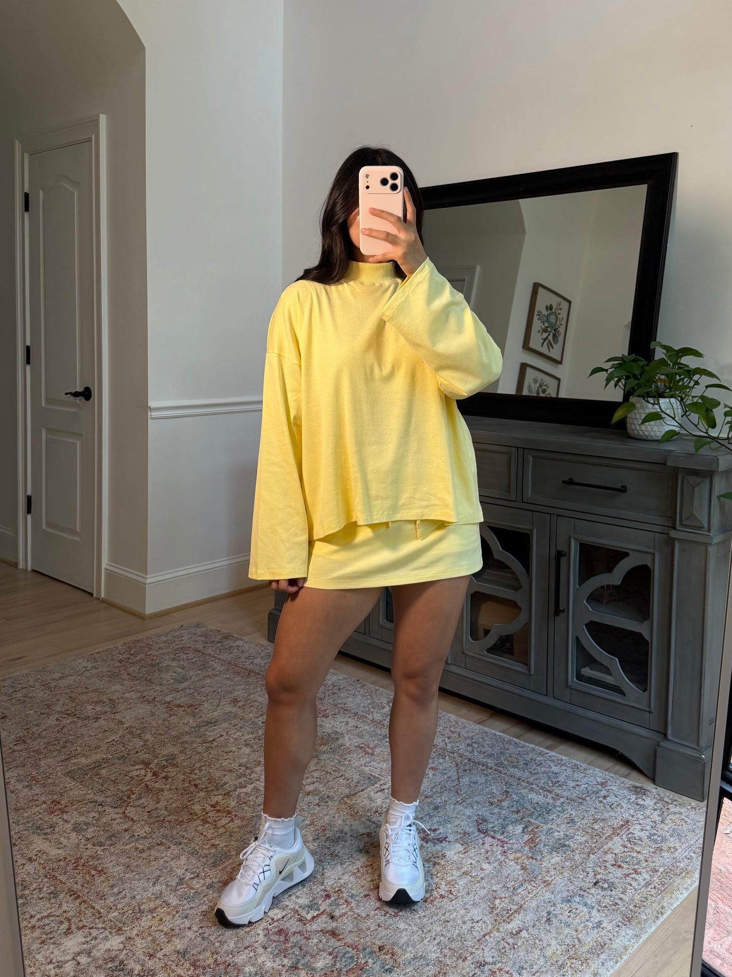 Maple Yellow Mockneck & Skort Set