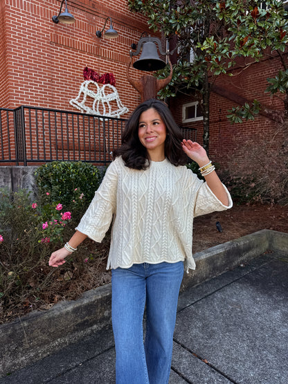 The Belmont Cable Knit Sweater