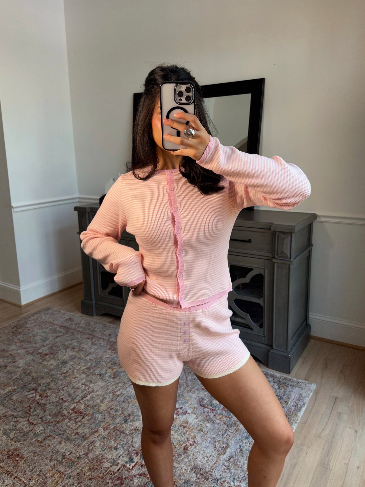 Baby Girl Striped Lounge Set