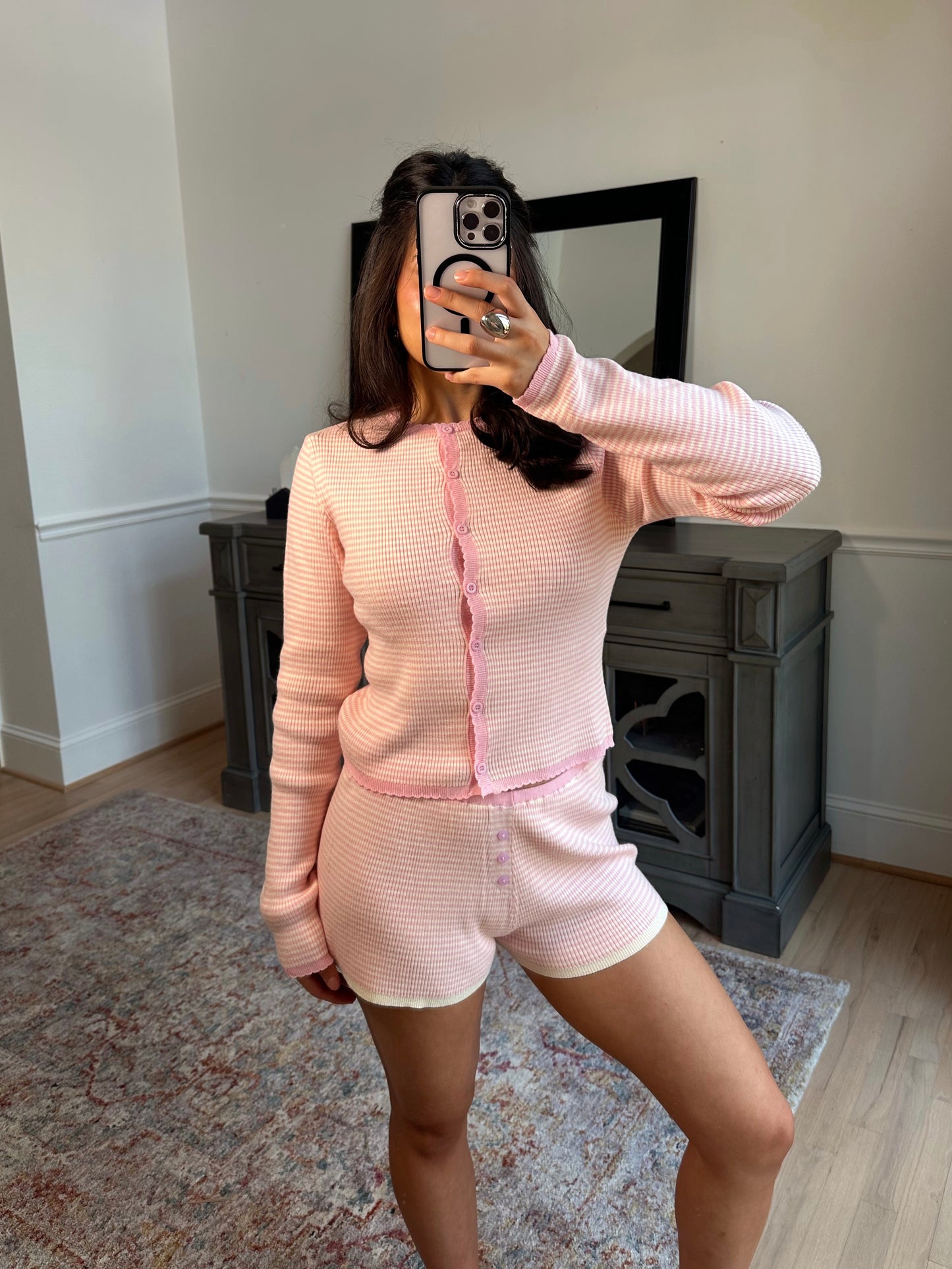 Baby Girl Striped Lounge Set