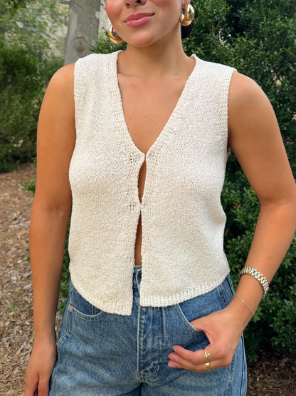 Beige Knit Vest