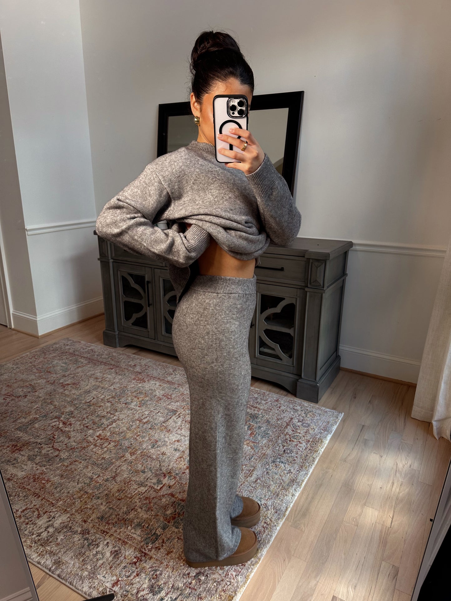 Snowed-In Grey Sweater Set