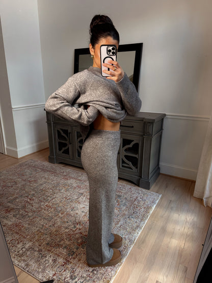 Snowed-In Grey Sweater Set