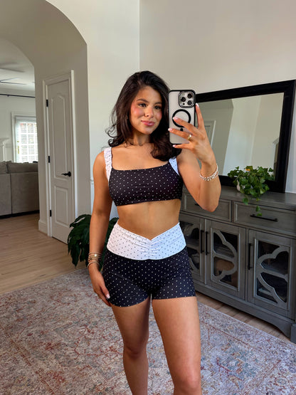 Polka Dot Active Sports Bra