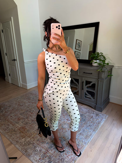 Main Character Polka Dot Capri Set